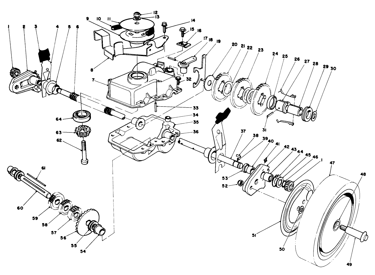 Gear Case Assembly (continued)(used On Units With Serial No. 6000101-6002200)