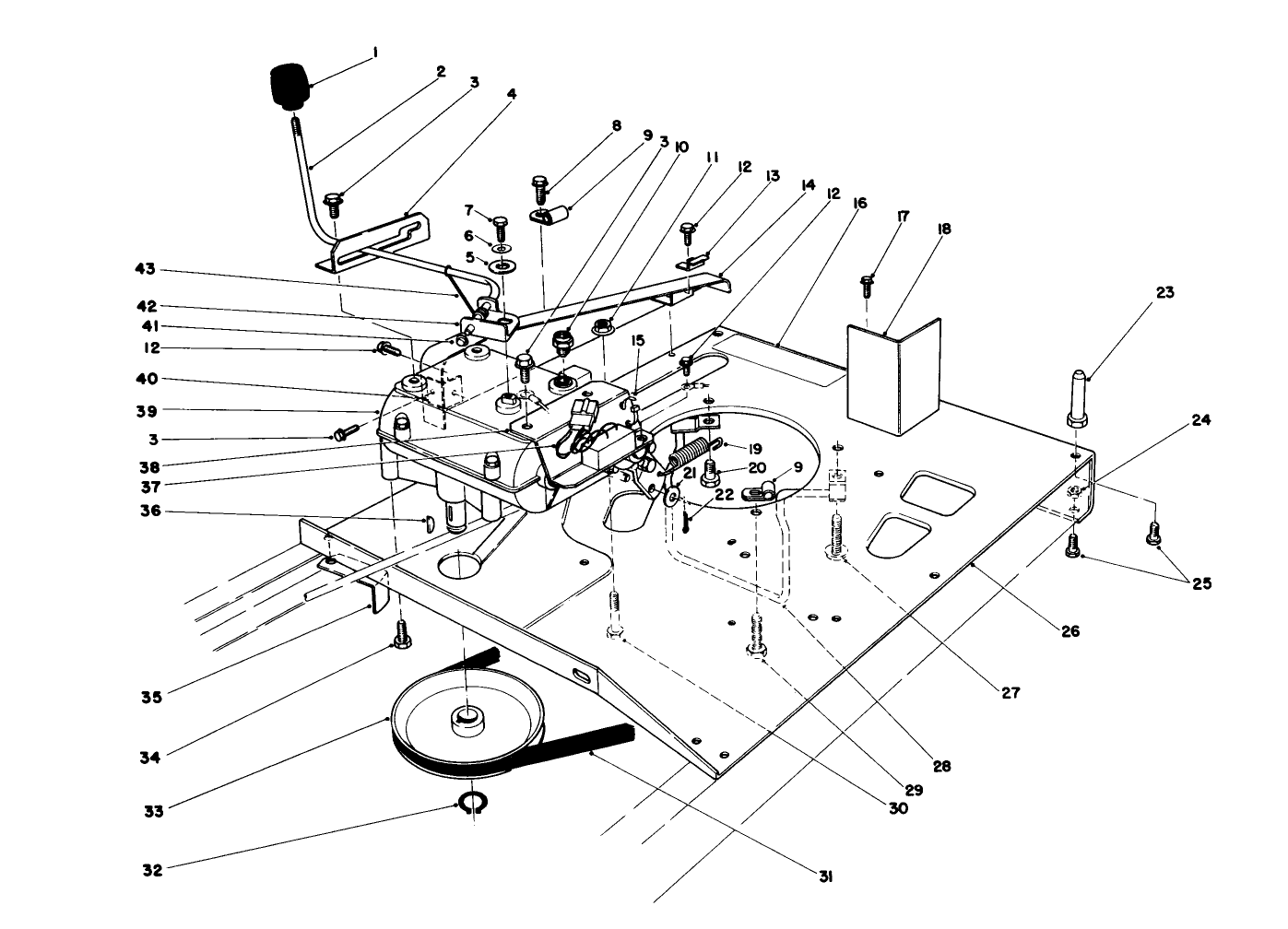 Engine Plate And Shift Assembly