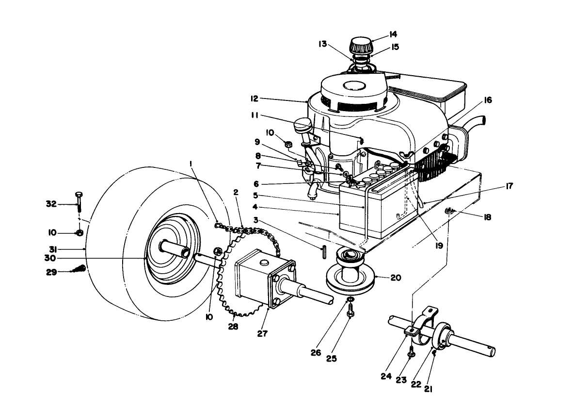 Engine And Axle Assembly