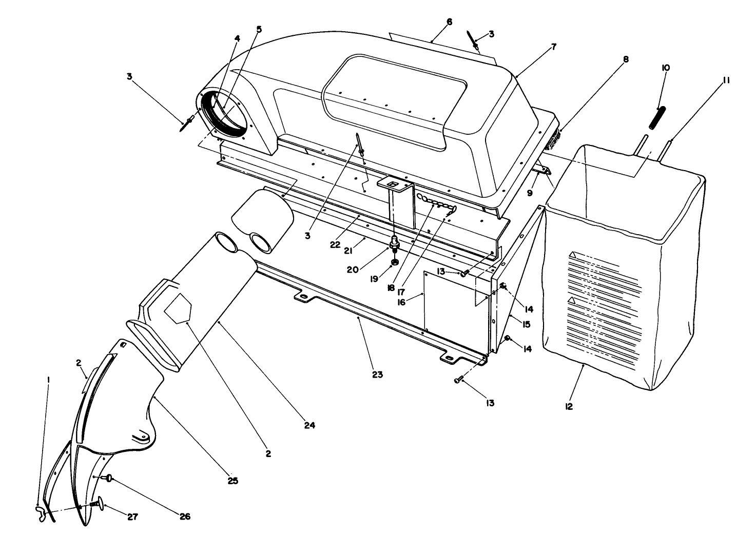 Twin Bagger Grass Catcher Model No. 59052 (optional)