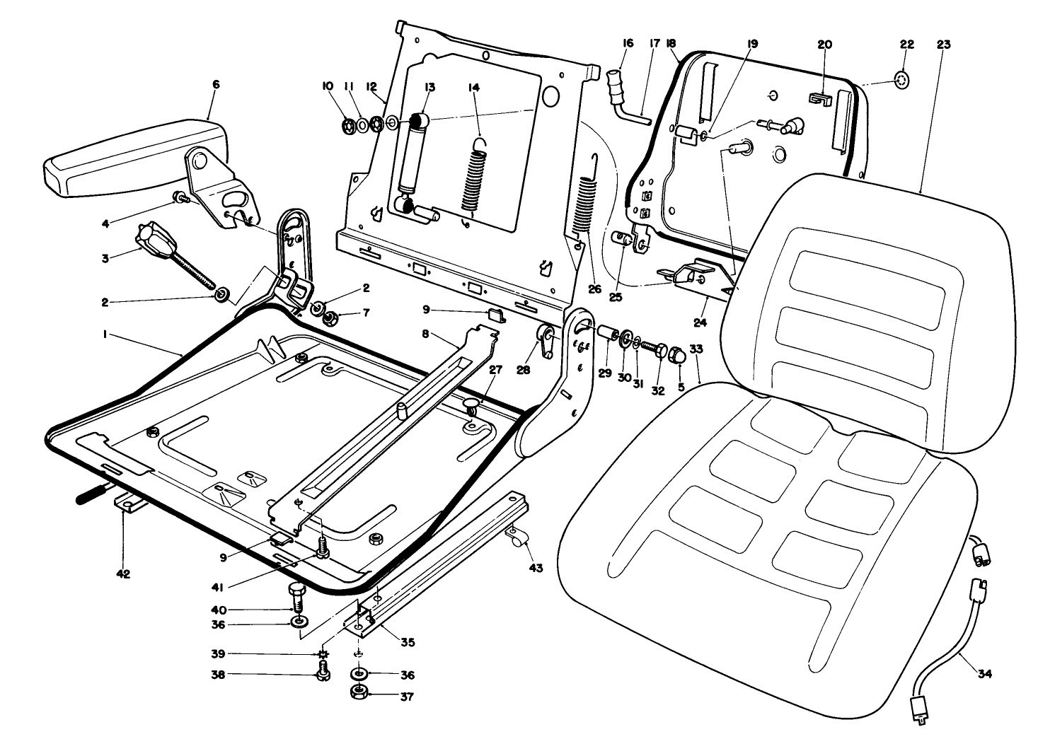 Deluxe Suspension Seat Kit Model No. 30756 (optional)
