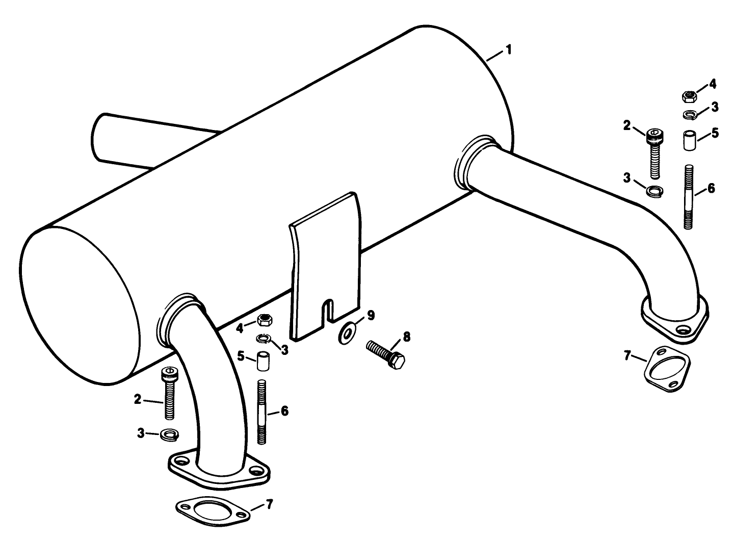 Exhaust-Engine Kohler Model No. Kt17qs Type No. 24324
