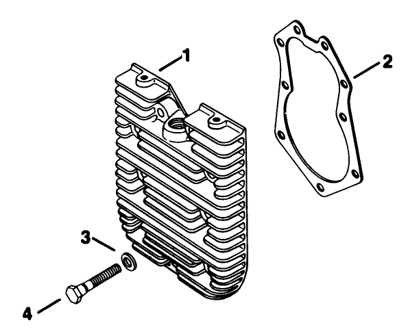 Cylinder Head-Engine Kohler Model No. Kt17qs Type No. 24324