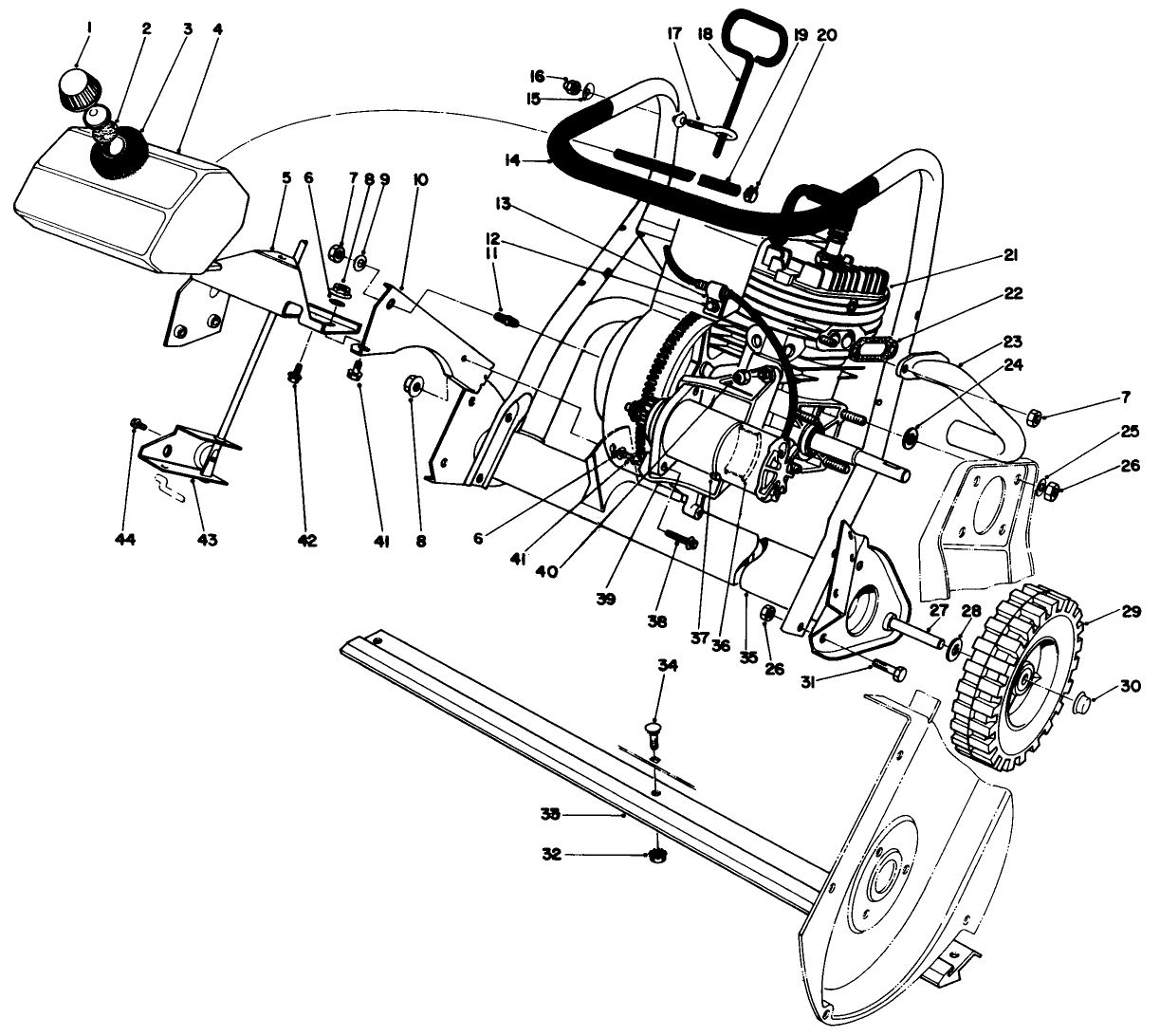 Engine Assembly (models No. 38115c & 38116c)