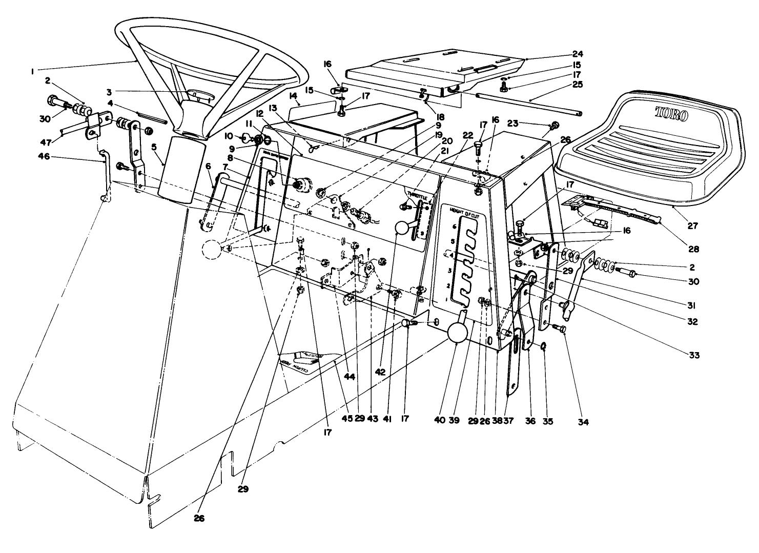 Seat & Steering Wheel Assembly