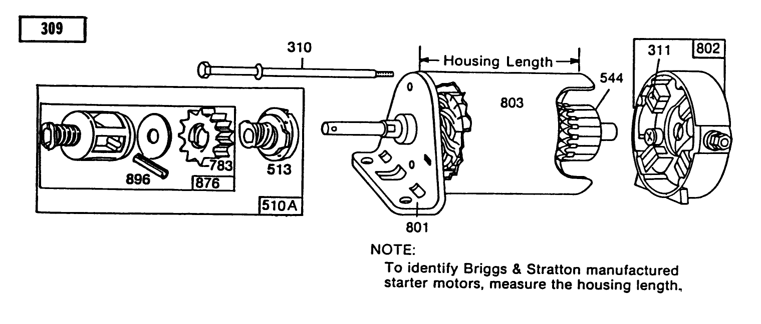 Engine Briggs & Statton Model No. 191707-2161-01 (continued) 8 H.p. Rear Engine Rider Electric Model 56145