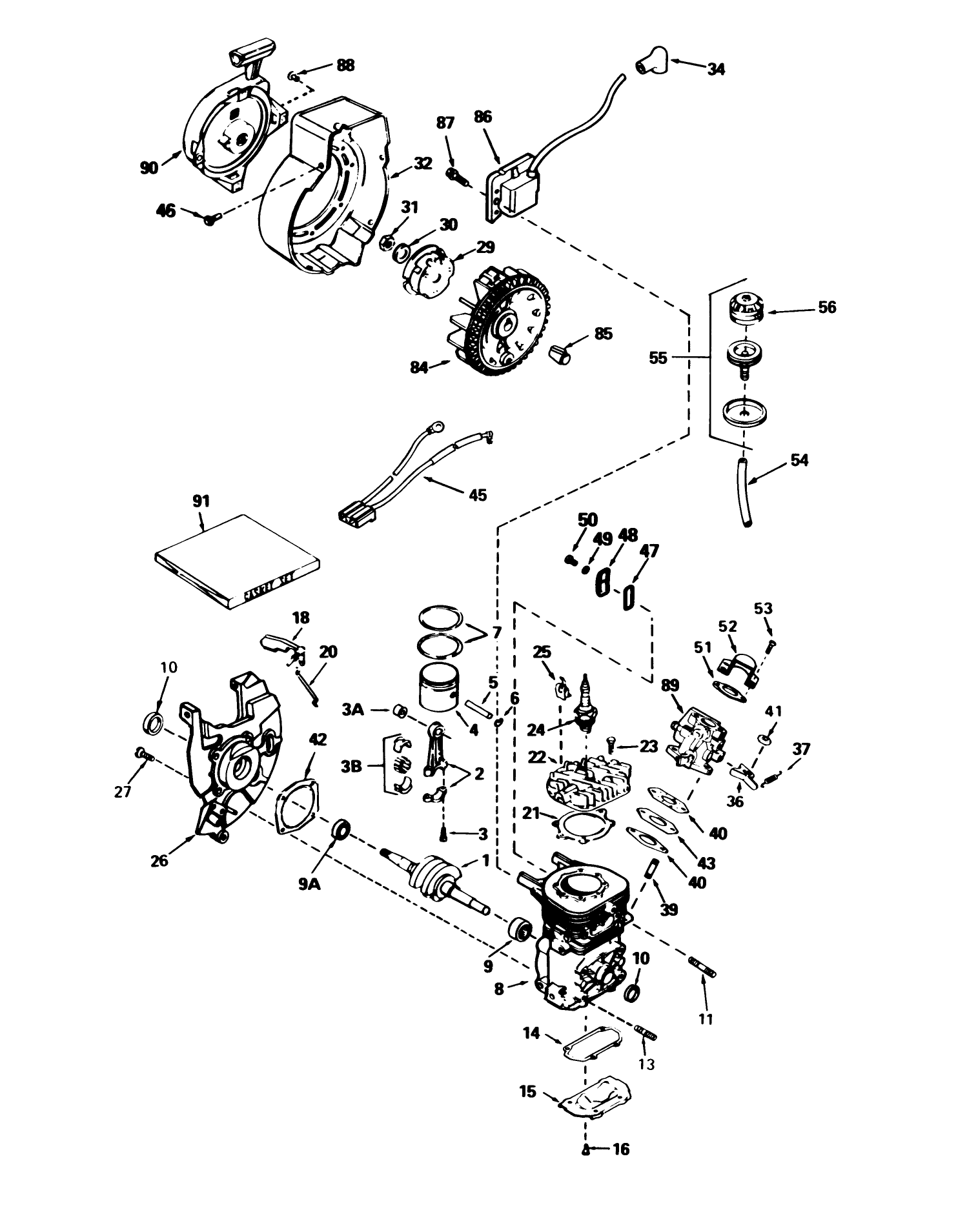 Engine Tecumseh Model No. Ah-600 Type 1622-M