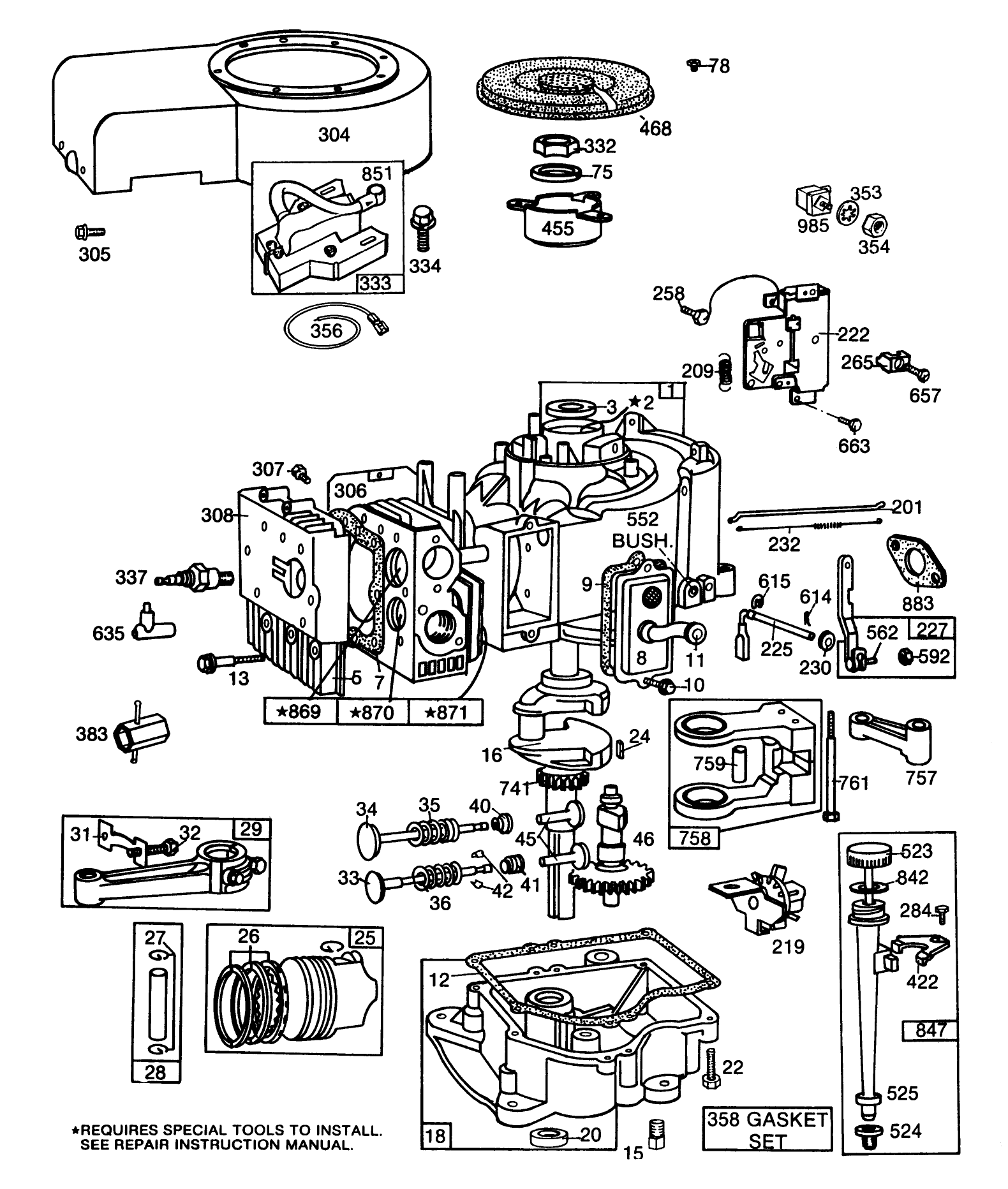 Engine Briggs & Stratton Model 253707-0157-01