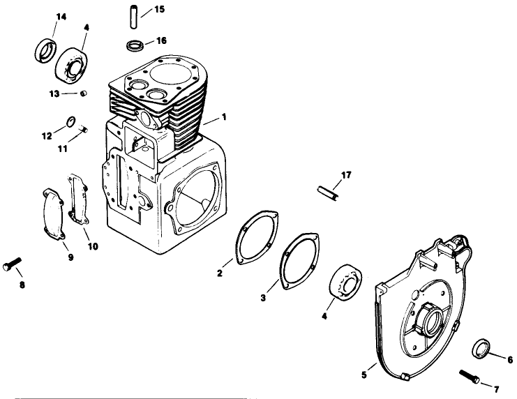 Crankcase-Engine Model No. M16 Spec. No. 711526