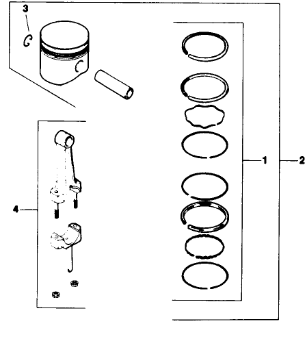 Piston & Rod-Engine Model No. M16 Spec. No. 711526