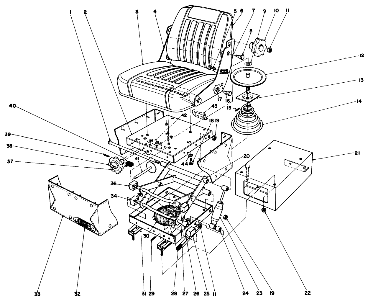 Seat Assembly (60-9070) And Suspension Assembly (46-3430)
