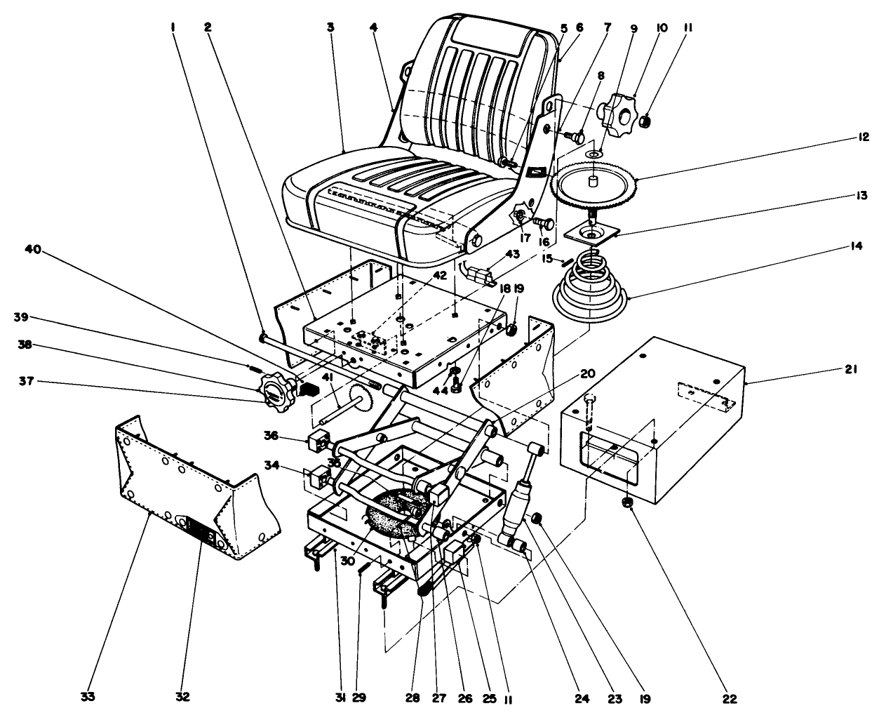 Seat Assembly (60-9070) And Suspension Assembly (46-3430)