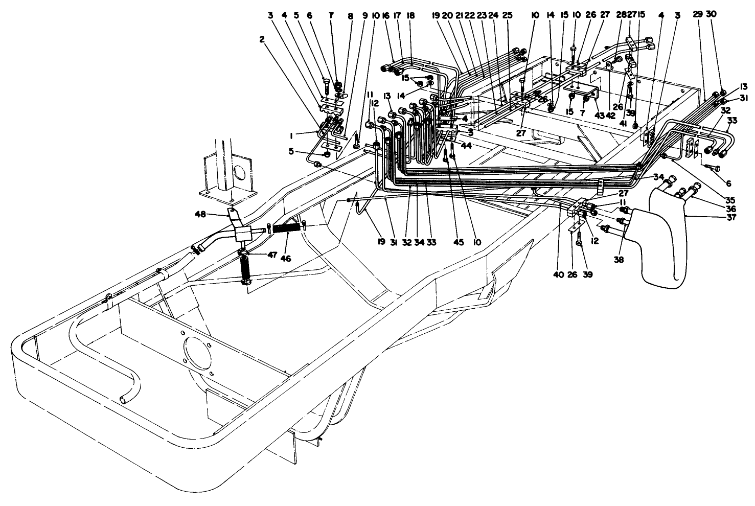 Cutting Unit And Motor Return And Drain Lines