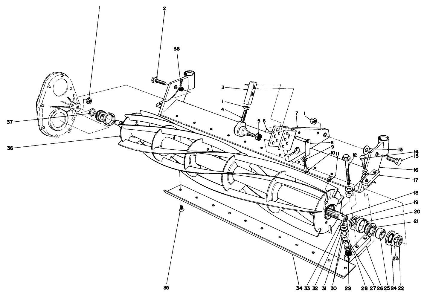 Reel And Bed Bar Assembly