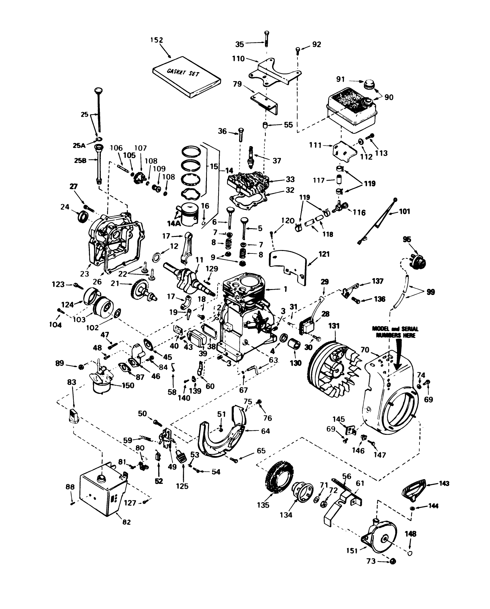 Engine Tecumseh Model H35-45598r