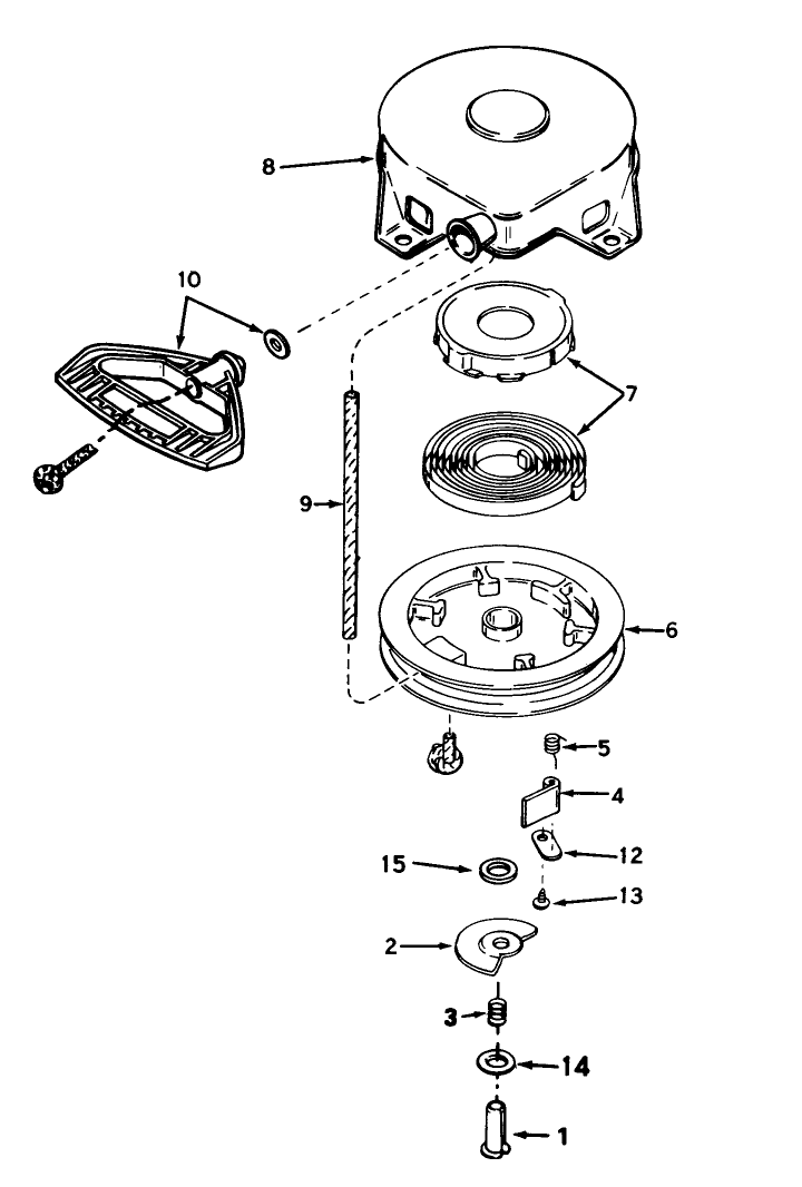 Rewind Starter No. 590604 (5 And 7 H.p. Snowthrower Model Nos.38040 And 38050)