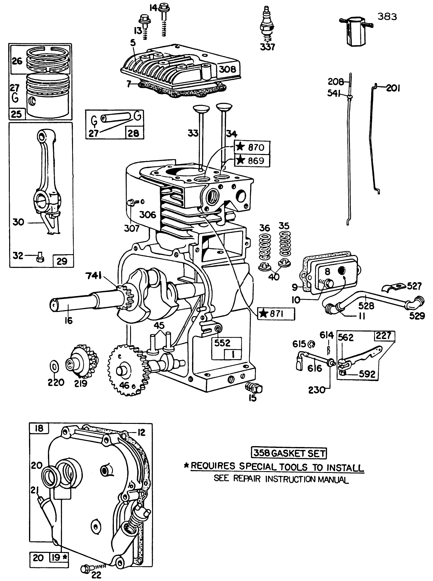 Engine Briggs & Strattonmodel No. 130202-1640-01