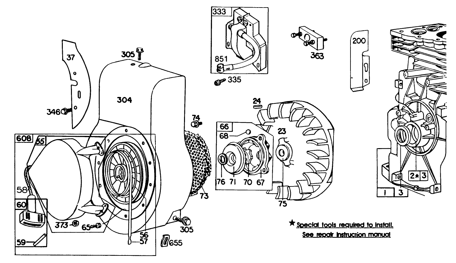 Engine Briggs & Stratton Model No. 130202-1640-01 (continued)