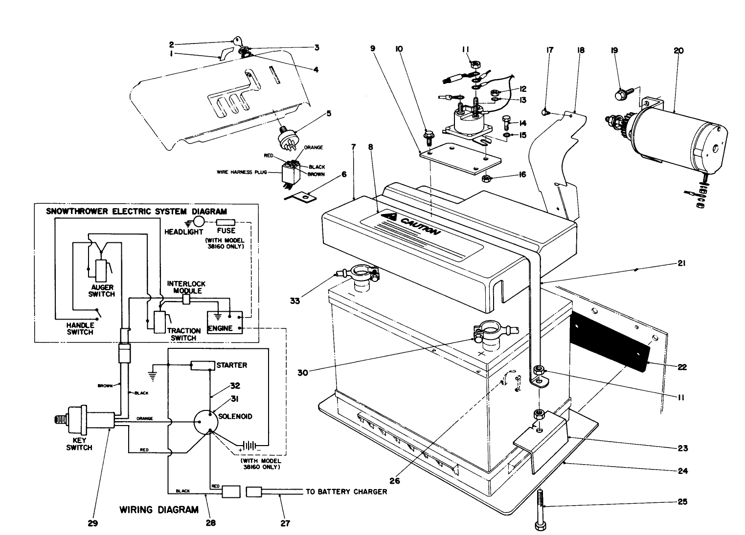 12 Volt Starting Motor Kit 42-3370 (optional)