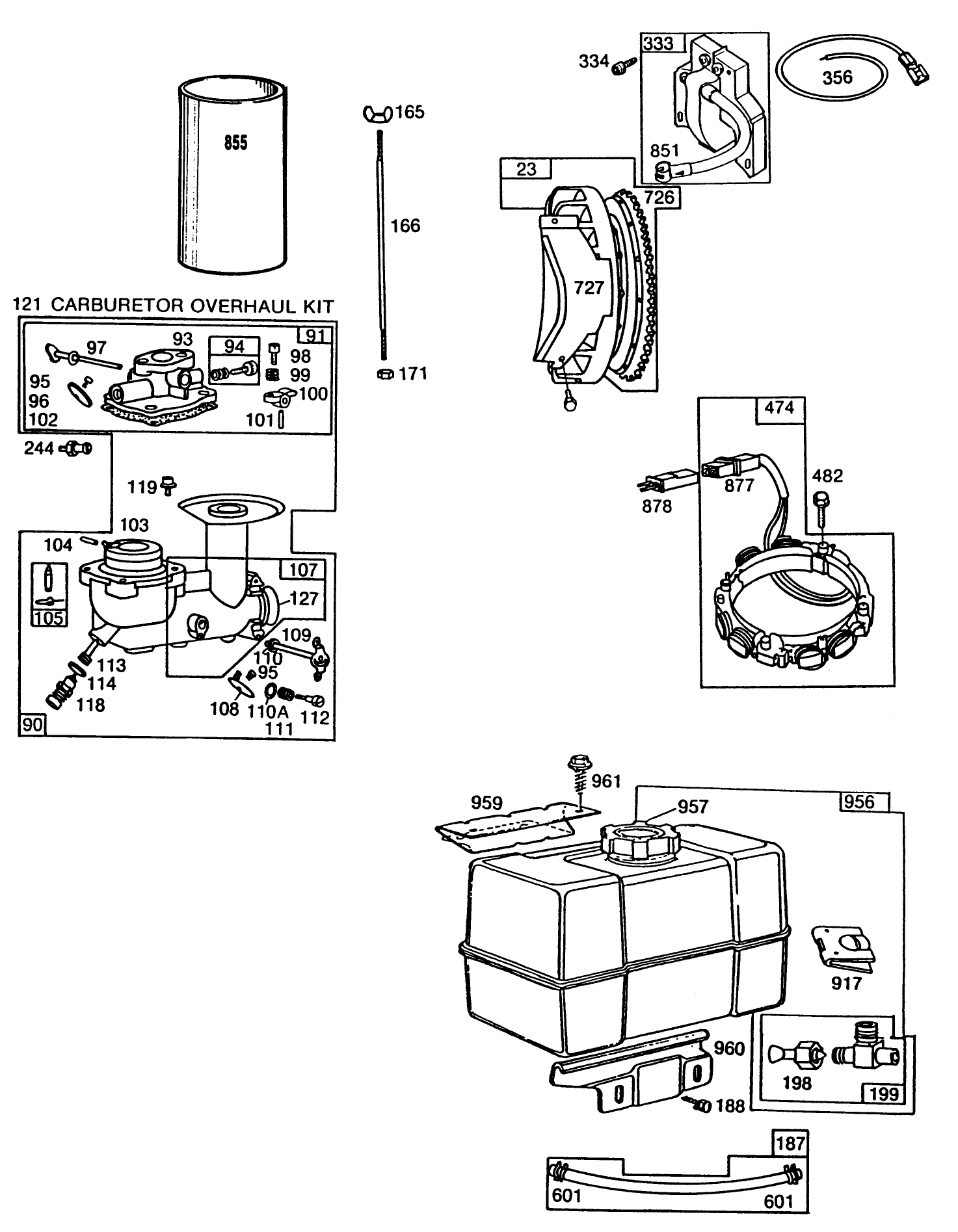 Engine Briggs & Stratton Model No. 252416-0735-01 (continued)