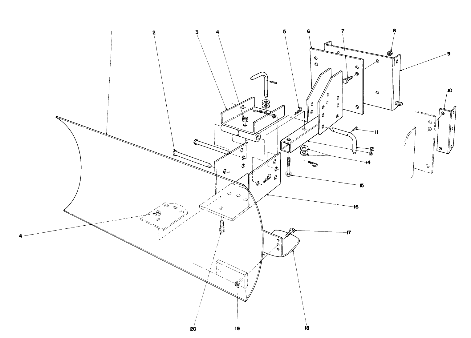 Grader Blade Assembly (model No. 59099) (optional)