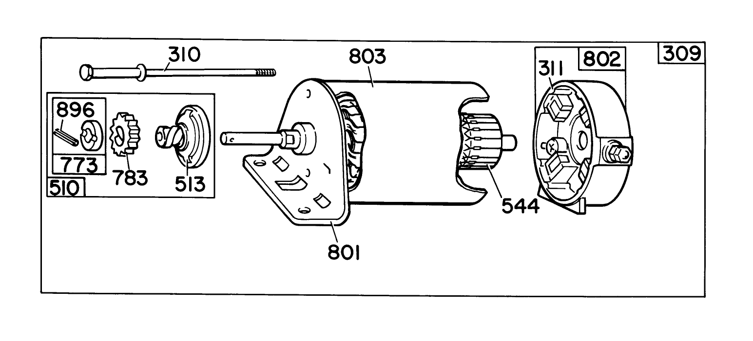 12 Volt Starter Motor Briggs & Stratton No. 393852