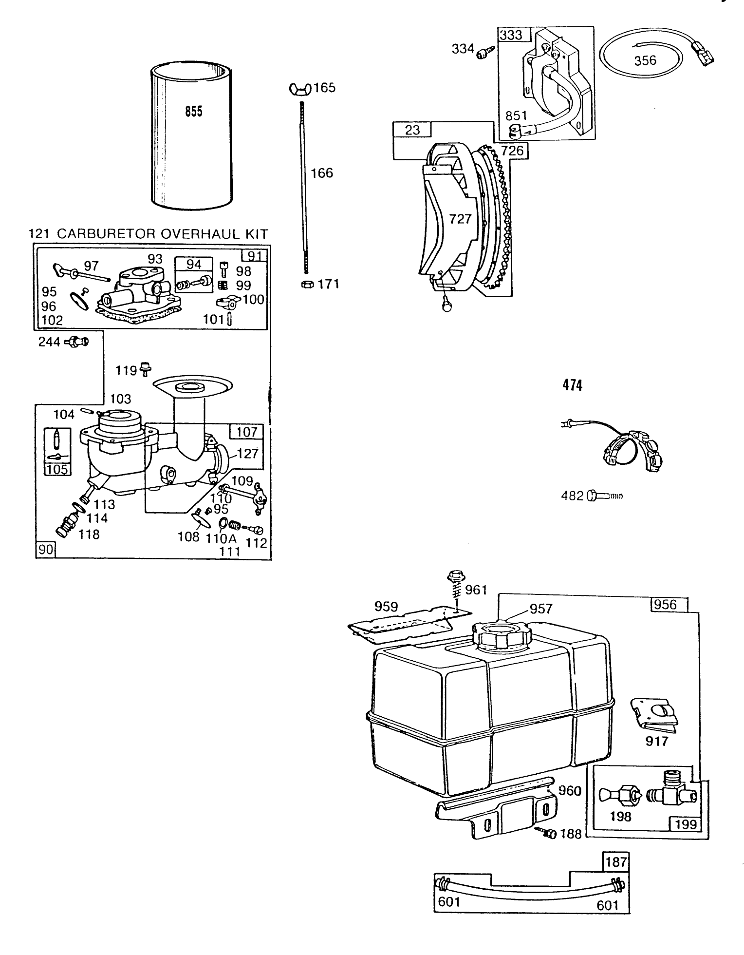 Engine Briggs & Stratton Model No. 252416-0734-01 (continued)