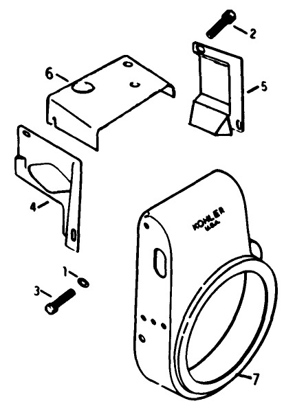 Engine Kohler Model No. K321s Spec. No. 60434 Baffles & Shroud