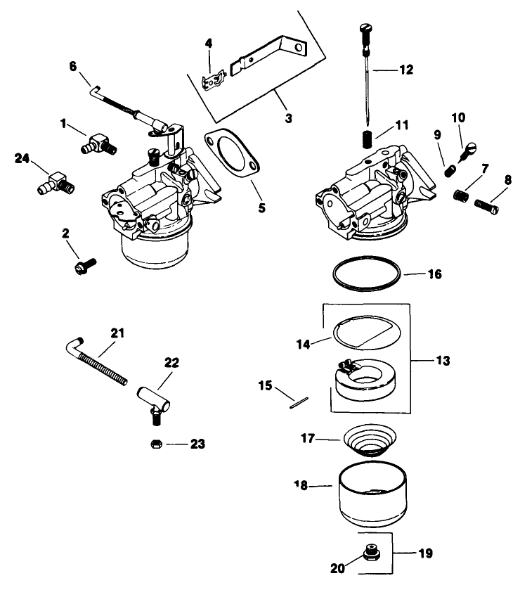 Engine Kohler Model No. K321s Spec. No. 60434 Carburetor