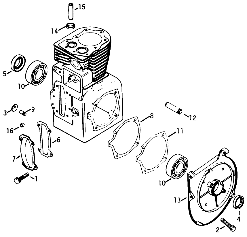 Engine Kohler Model No. K321s Spec. No. 60434 (continued) Crankcase