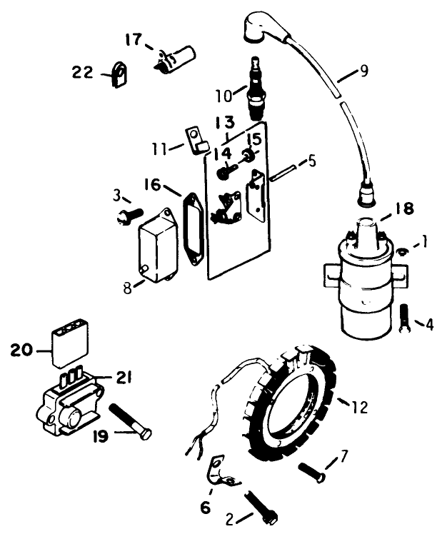 Engine Kohler Model No. K321s Spec. No. 60434 (continued) Ignition