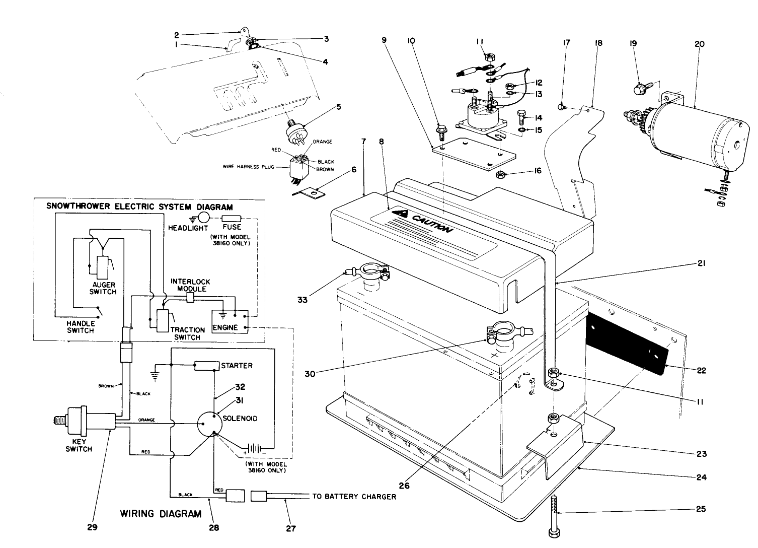 12 Volt Starting Motor Kit 42-3370 (optional)