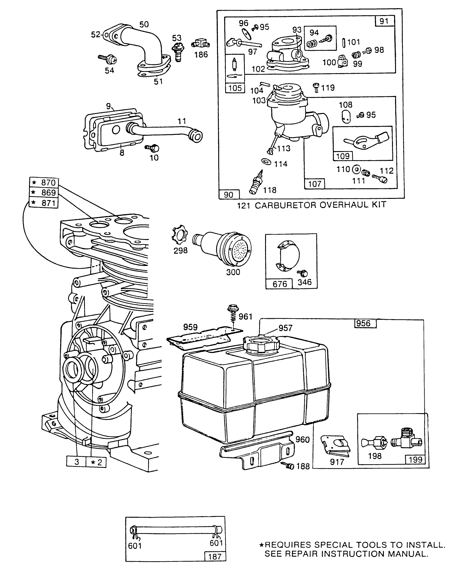 Engine Briggs & Stratton Model No. 190406-3054-01 (continued)