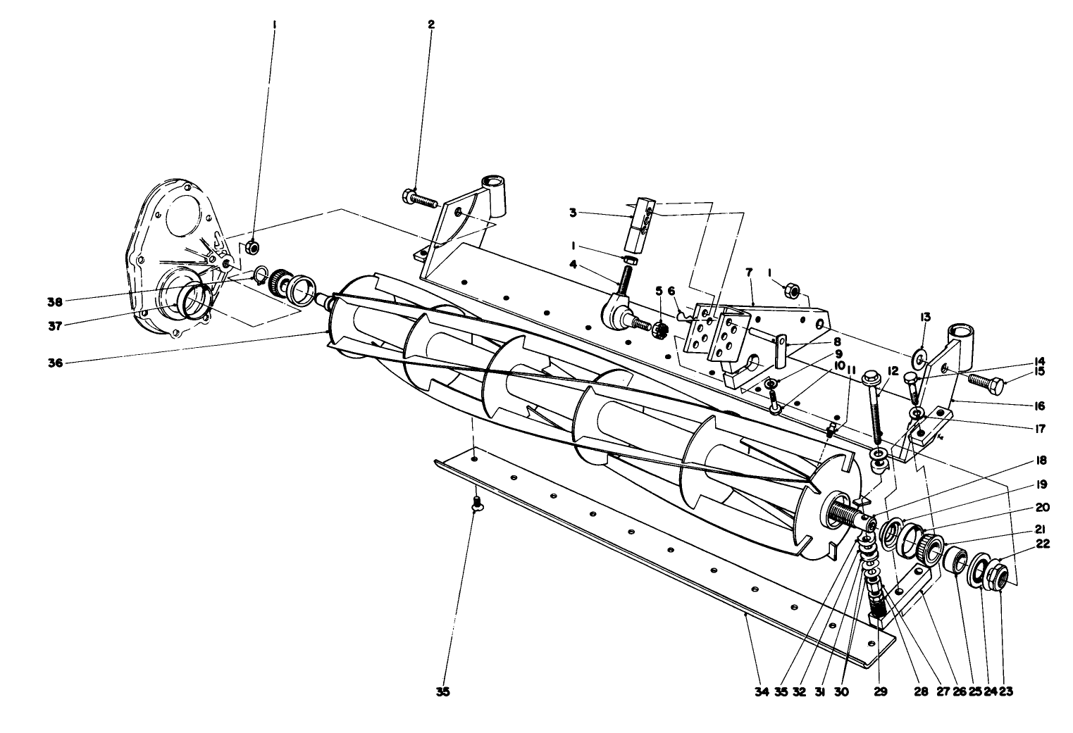 Reel And Bed Bar Assembly