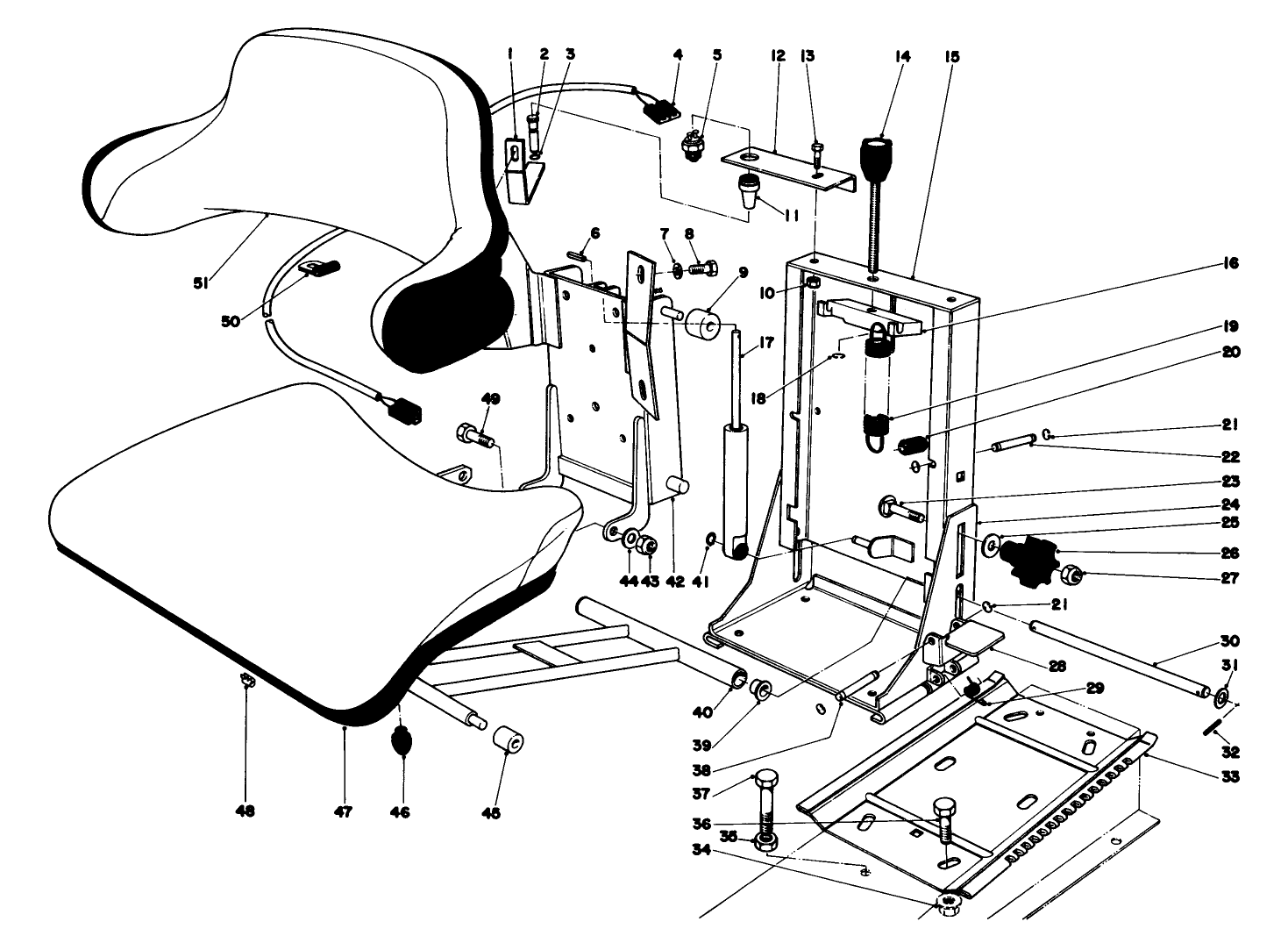 Suspension Seat Kit Model No. 03542 (optional)