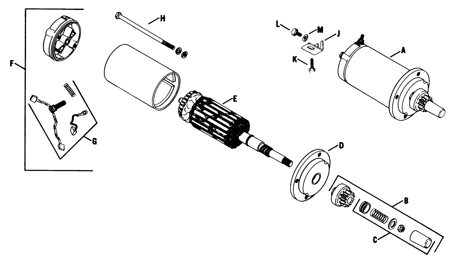 Electric Starter Assembly Engine Kohler Model No. K582qs Type No. Ps-36315 (continued)