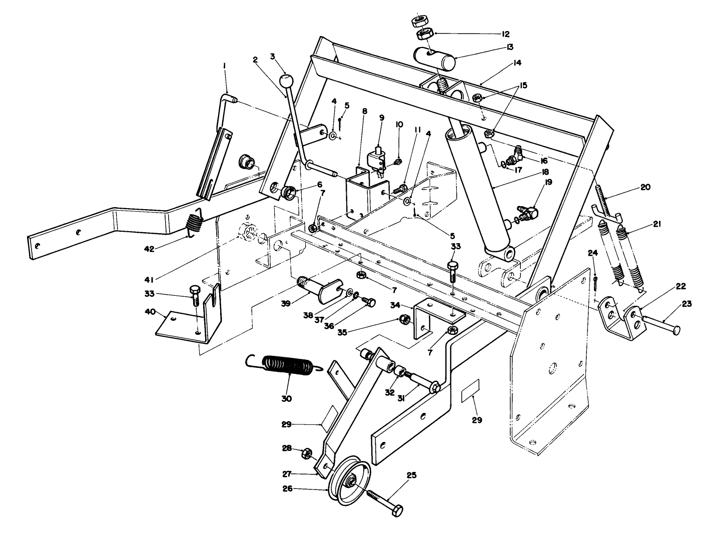 Parking Brake & Lift Frame Assembly