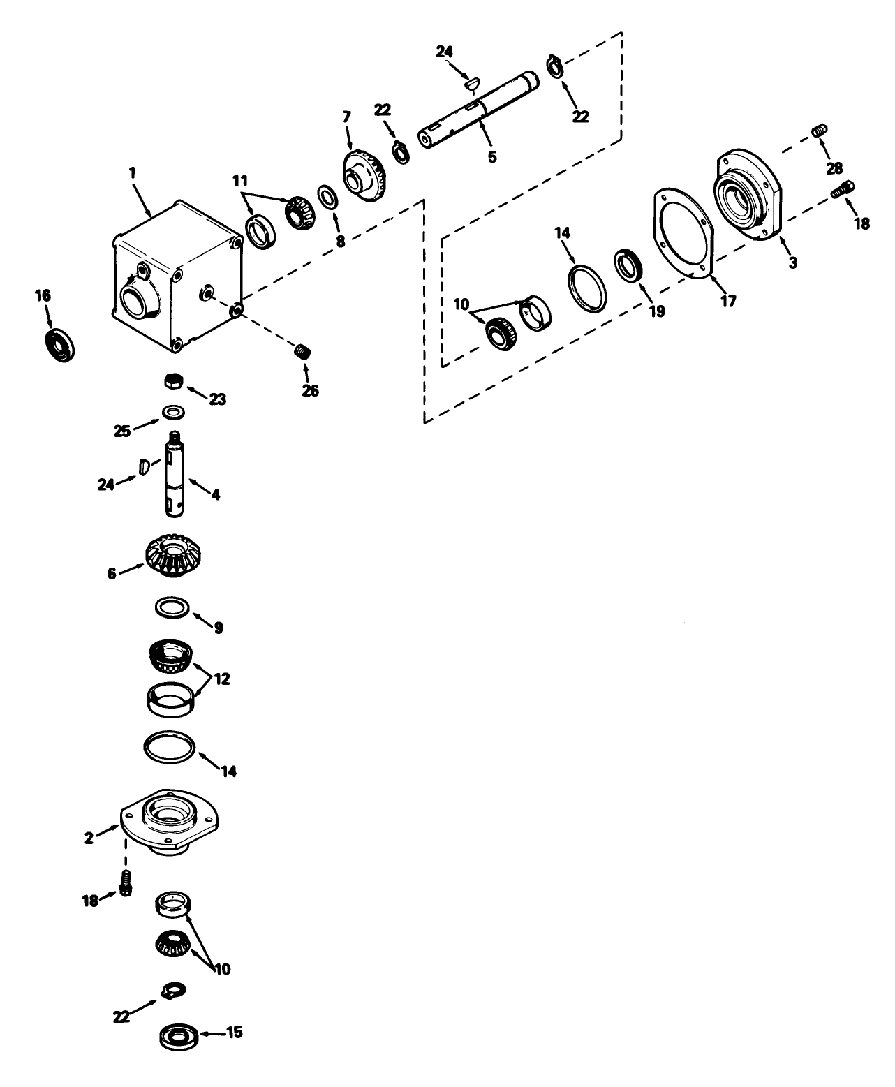 Gear Box Assembly Model No. 1100-010 (for Cutting Units Model No. 30753 & 30768)
