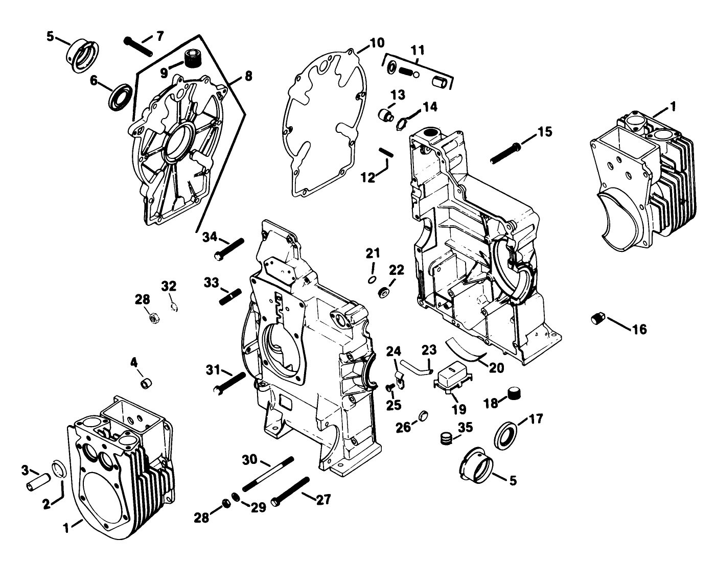 Crankcase-Kohler Engine Model No. Kt17qs Type No. 24324 (continued)