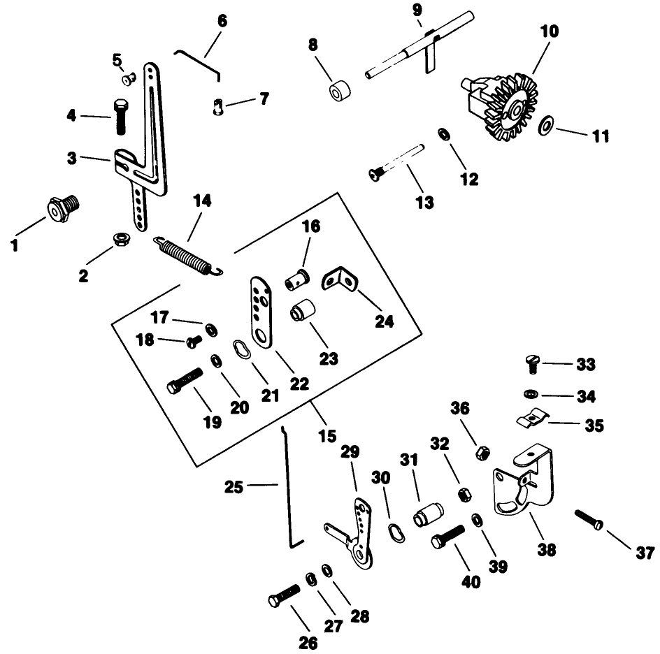 Governor-Engine Assembly-Kohler Model No. K321s-711533 (continued)