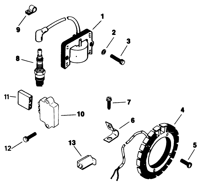 Ignition-Engine Assembly-Kohler Model No. K321s-711533 (continued)