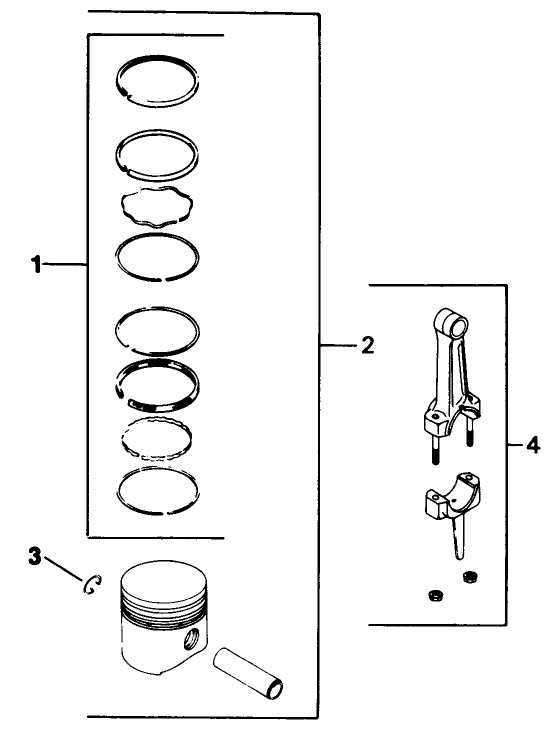 Piston & Rod-Engine Assembly-Kohler Model No. K321s-711533 (continued)