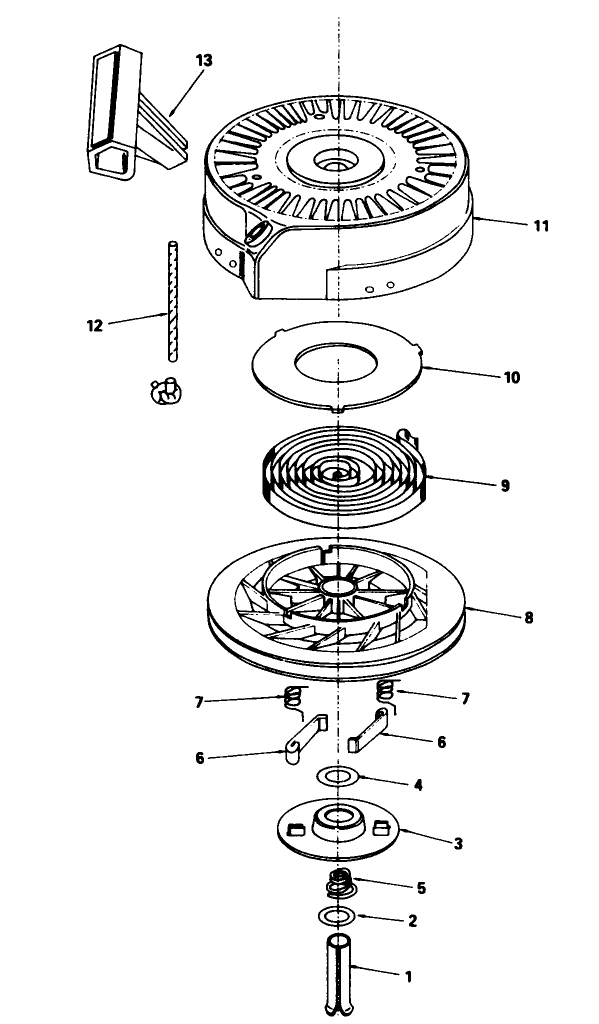 Rewind Starter No. 590621 (used On Units With Serial No. 7001848 & Up)
