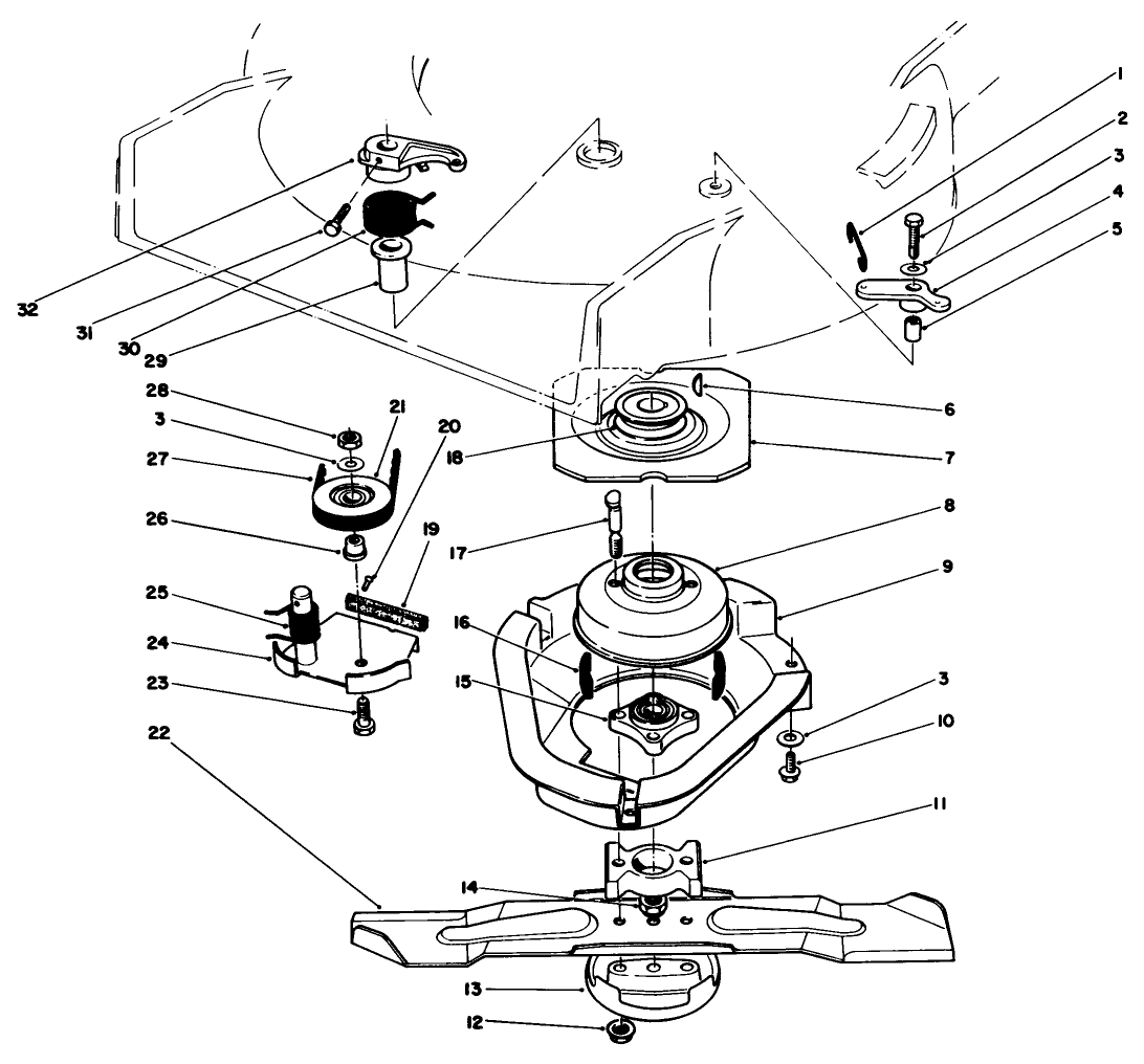 Blade & Brake Clutch Assembly