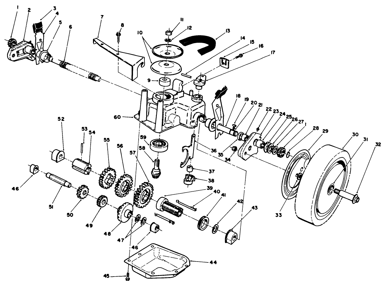 Gear Case Assembly (continued)(used On Units With Serial No. 7050000 & Up)