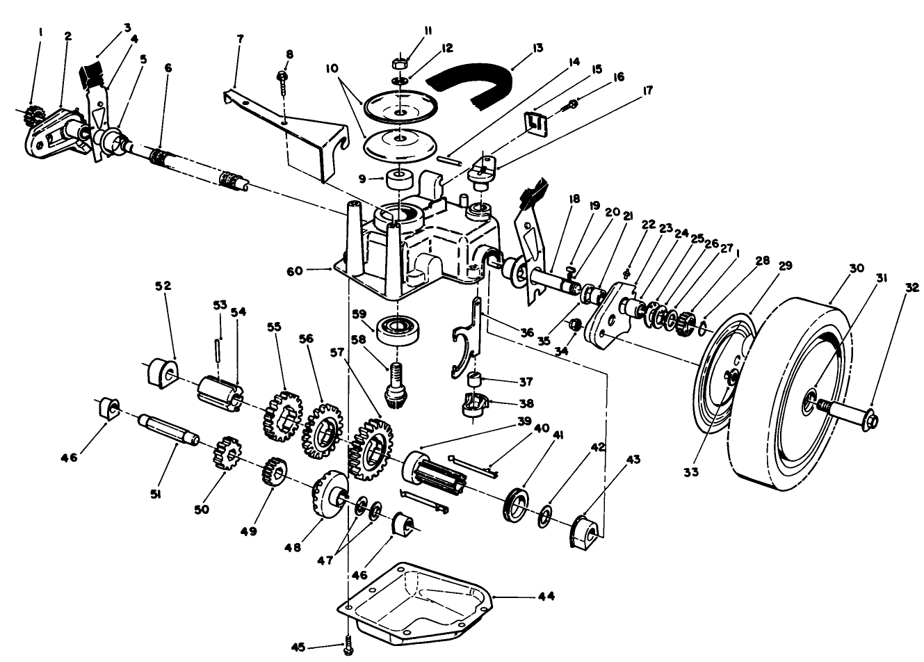 Gear Case Assembly (continued)(used On Units With Serial No. 7050000 & Up)