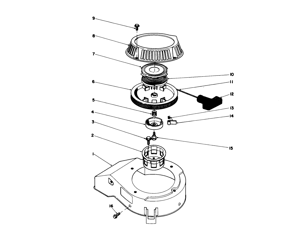 Recoil Assembly (engine Model No. 47pf5 & 47pg6)