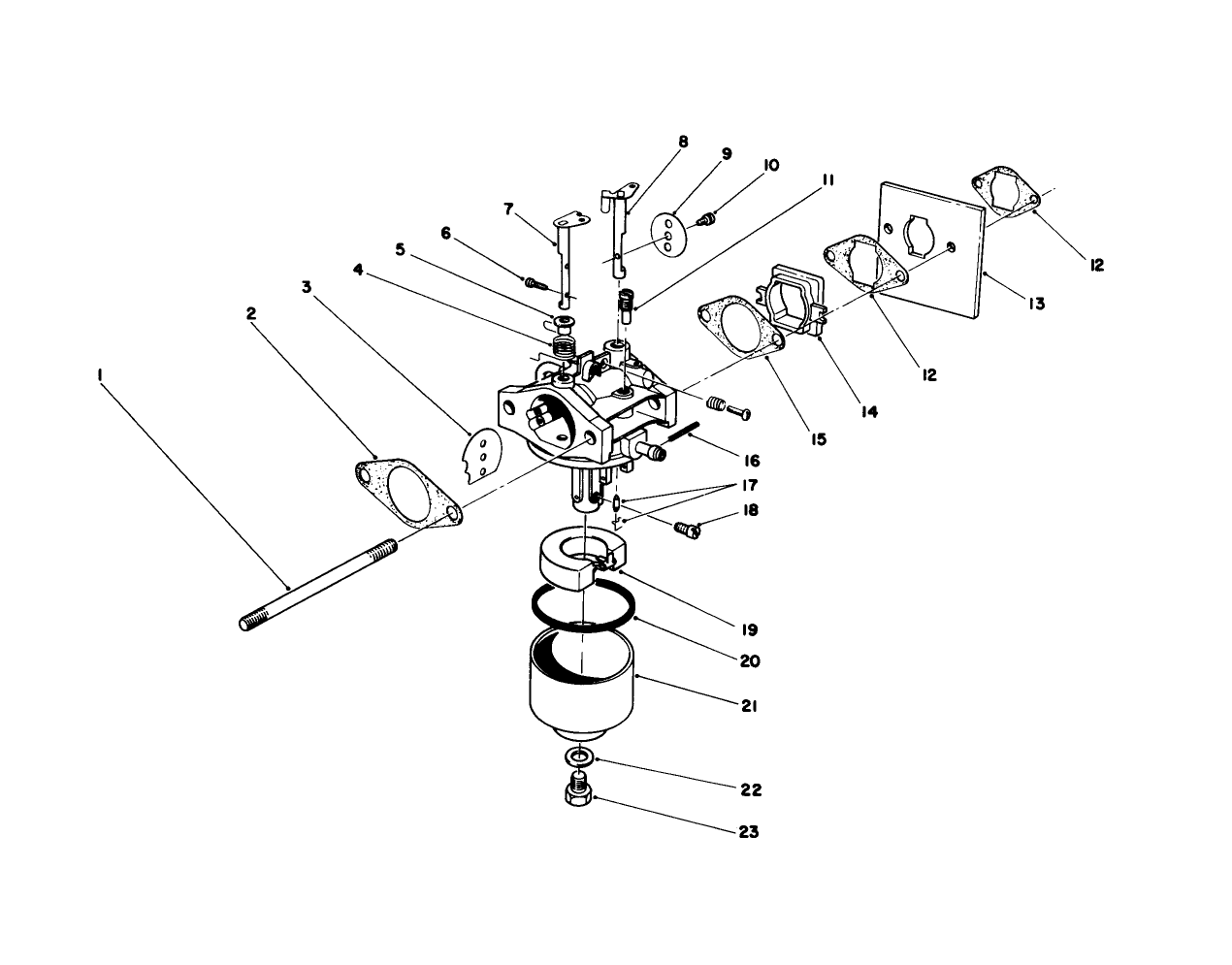 Carburetor Assembly (engine Model No. 47pf5 & 47pg6)