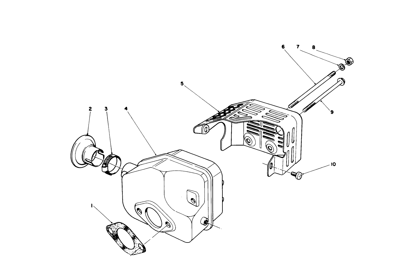 Muffler Assembly (engine Model No. 47pf5 & 47pg6)