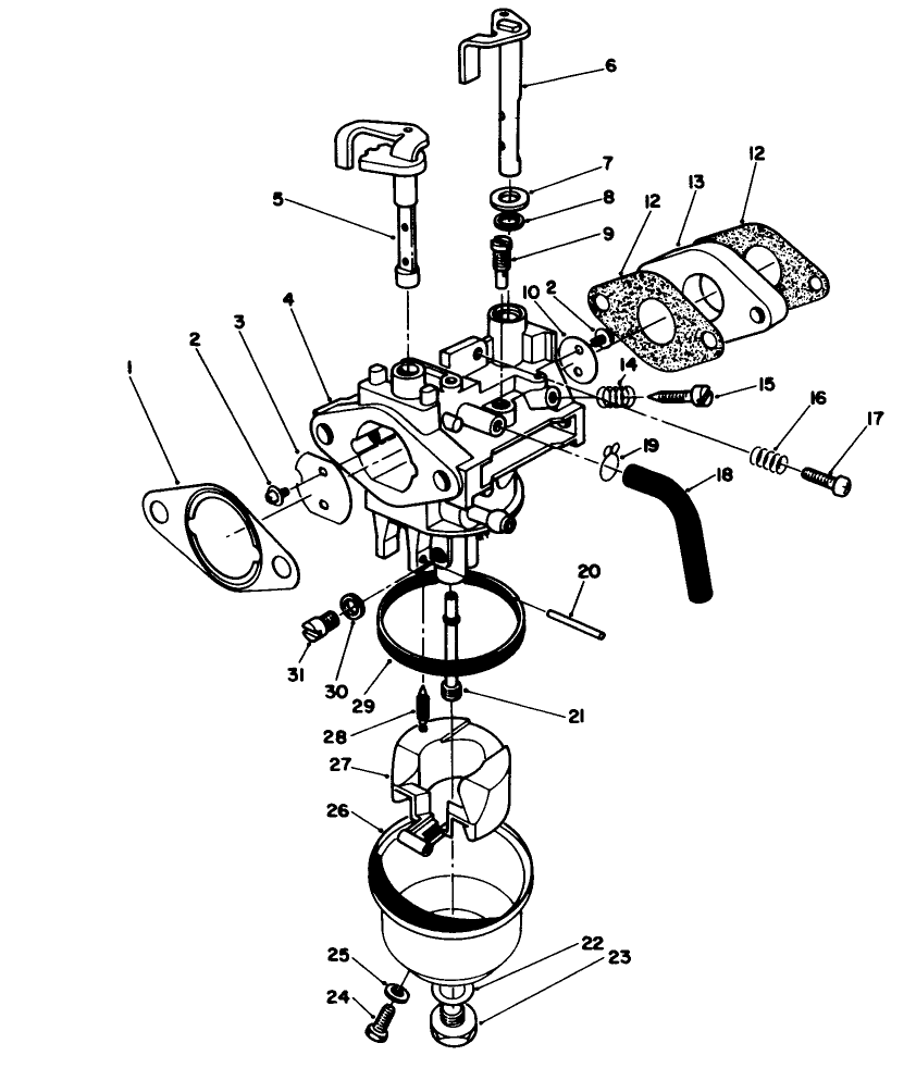 CARBURETOR ASSEMBLY (MODEL NO. VMF5)